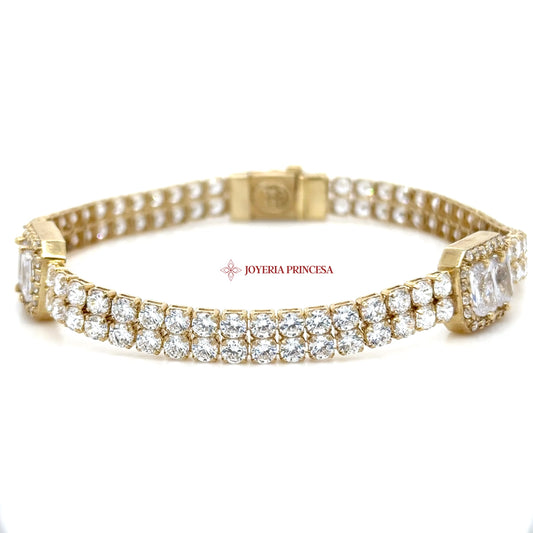 10K Elegant Cubic Zirconia Bracelet