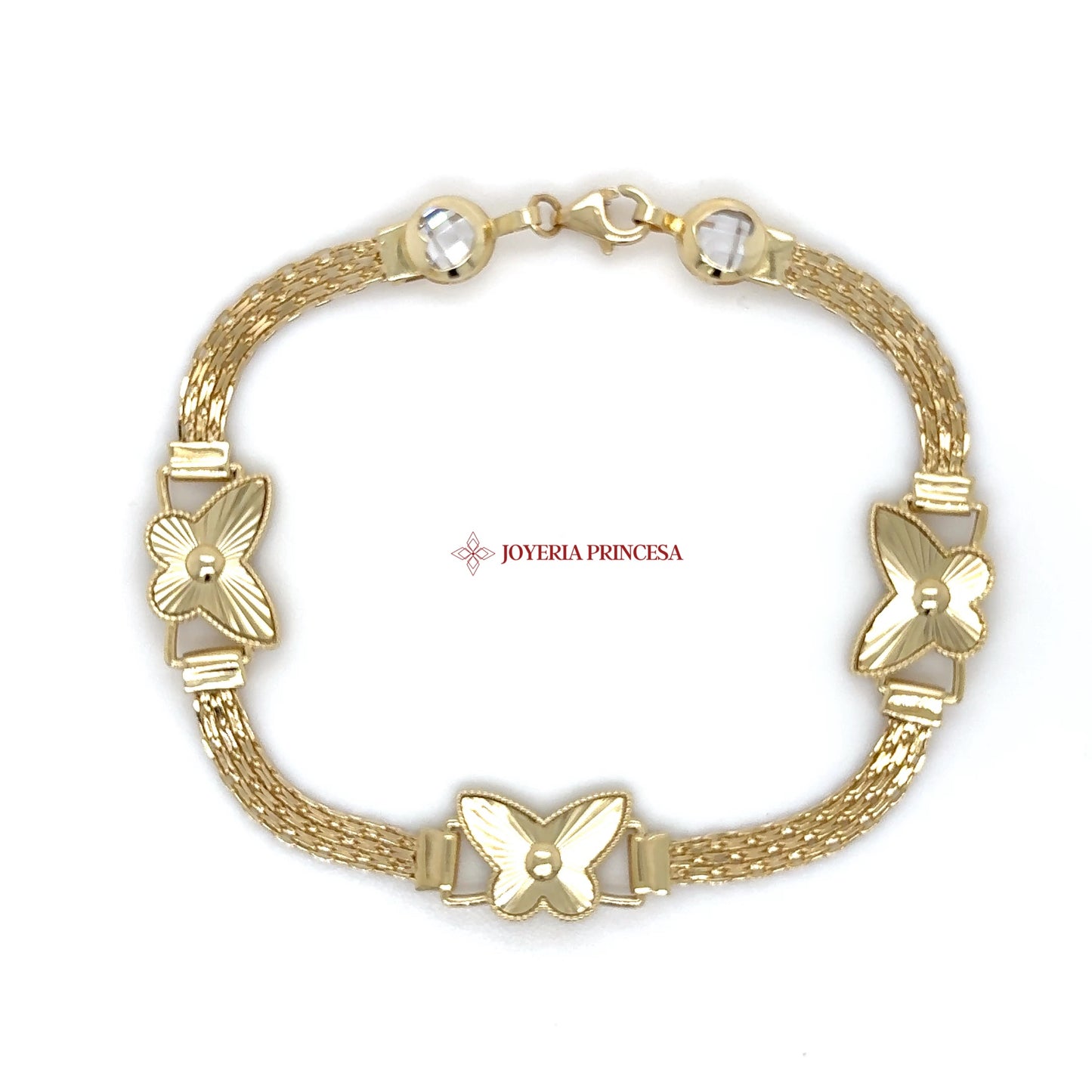 14K Elegant Butterfly Motif Bracelet