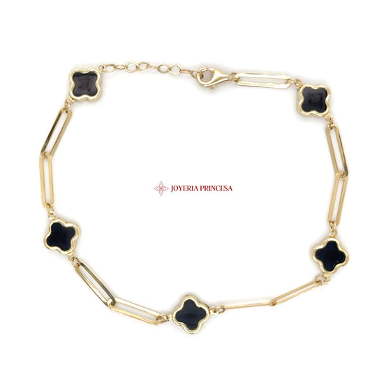 14K Elegant Black Onyx Bracelet