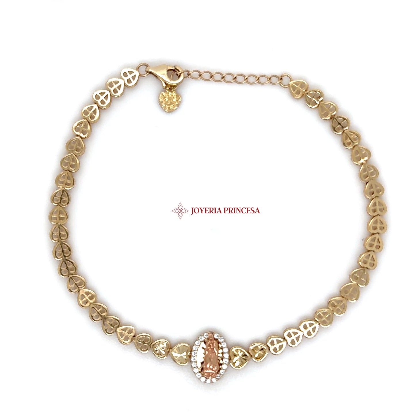 14K Elegant Virgen de Guadalupe Bracelet