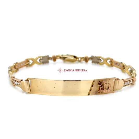 14K Elegance Infinity Quinceanera Bracelet
