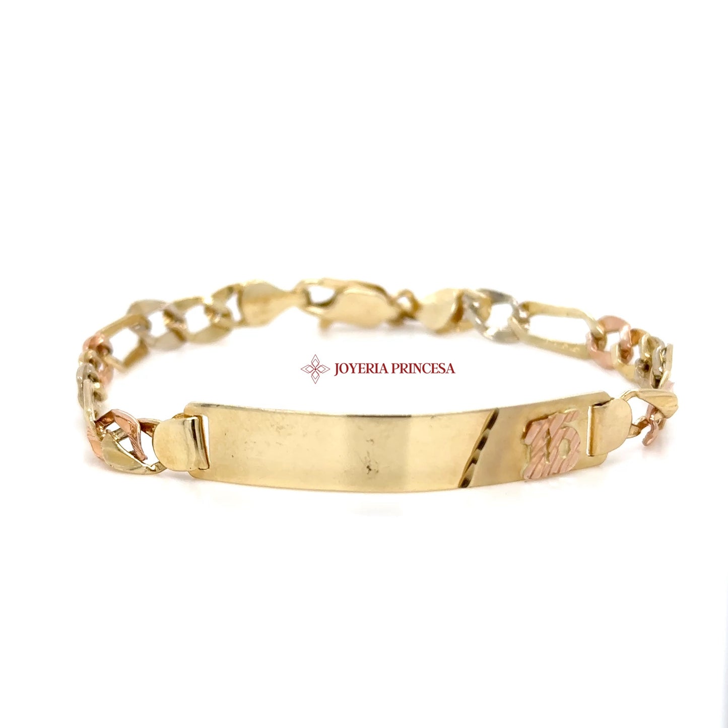 14K Elegant Interwoven Quinceanera Gold Bracelet