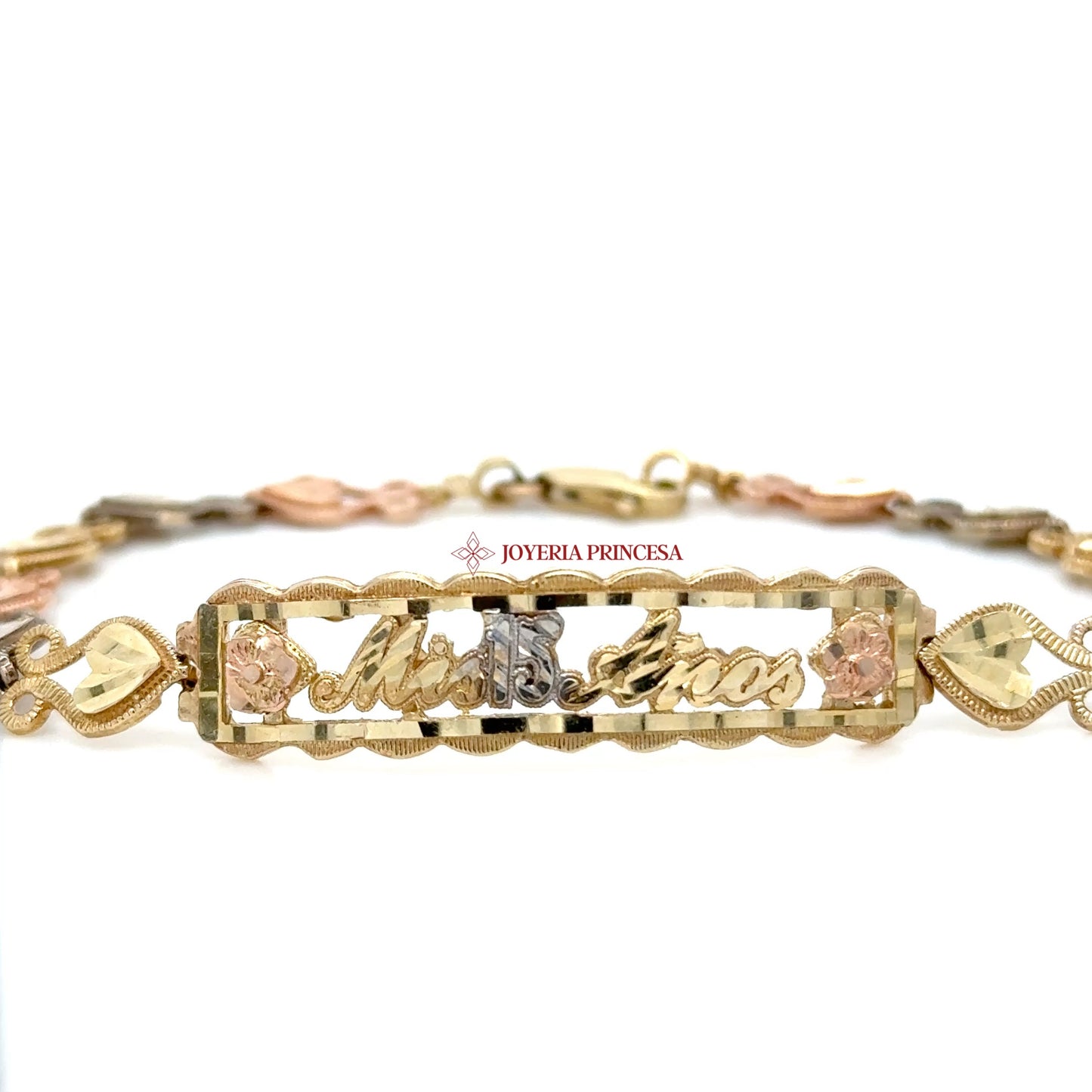 14K Elegant Quinceanera in Three Tones