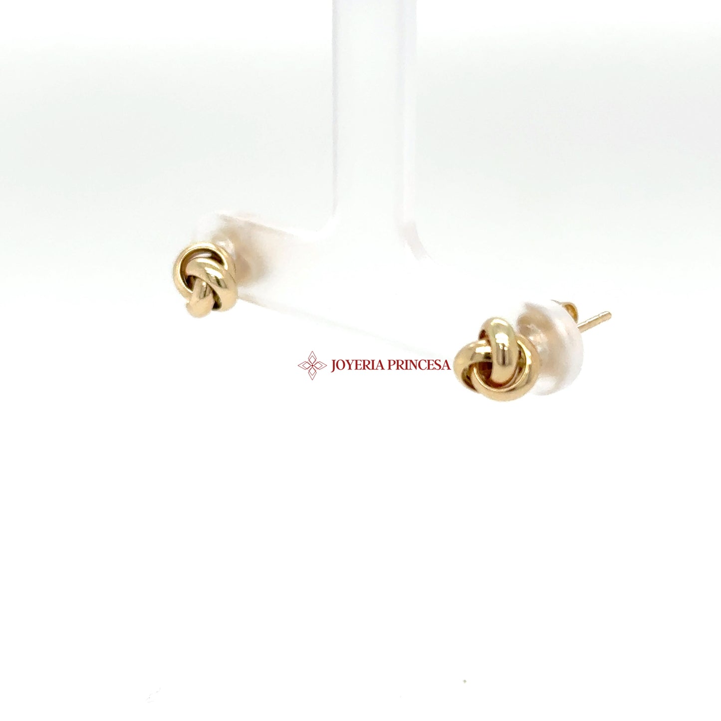 14K Yellow Gold Petite Knot Earrings — UN-0728