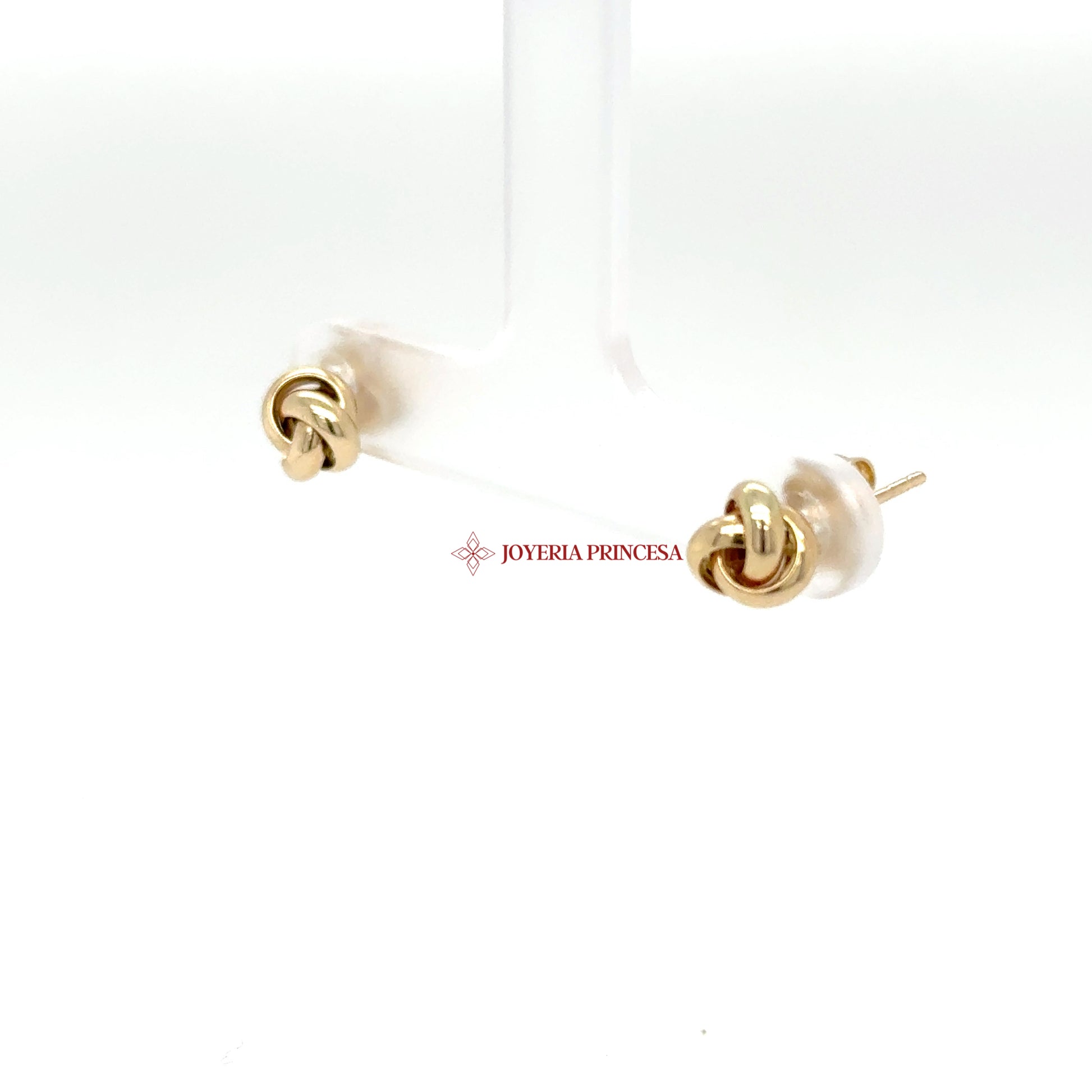 14K Yellow Gold Petite Knot Earrings — UN-0728