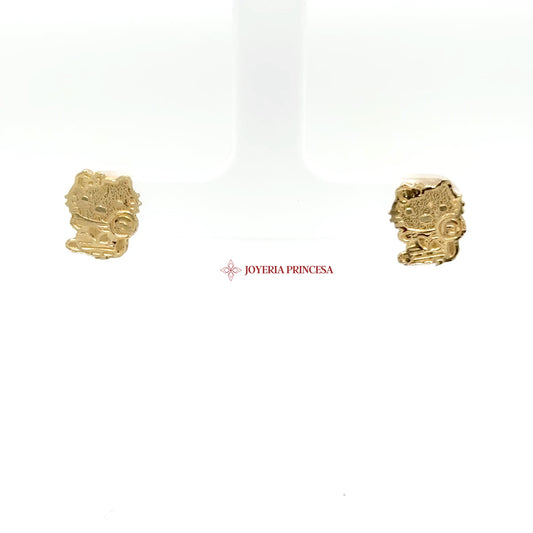 14K Gold Hello Kitty Stud Earrings