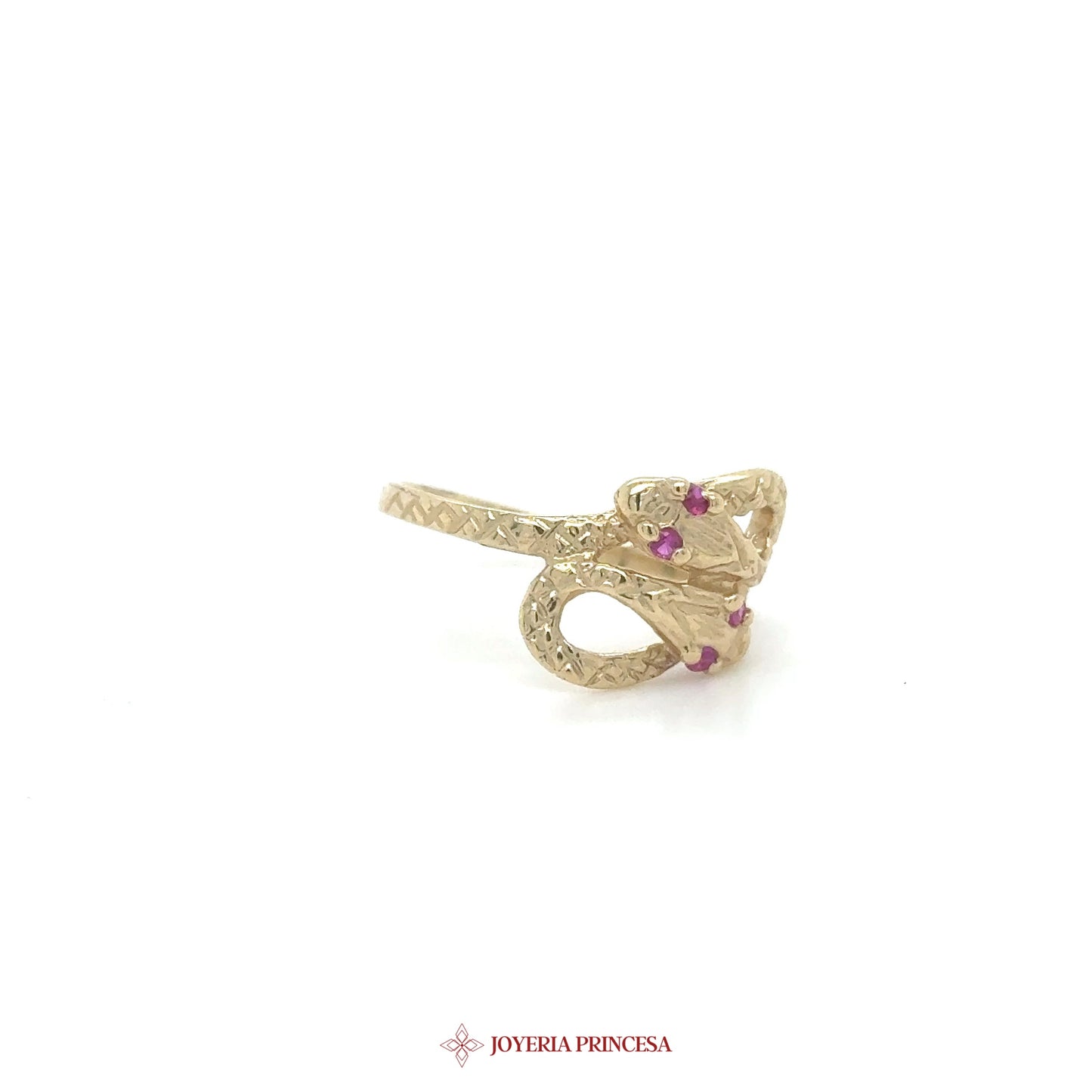 14K Gold Floral Design Ring with Pink Stones