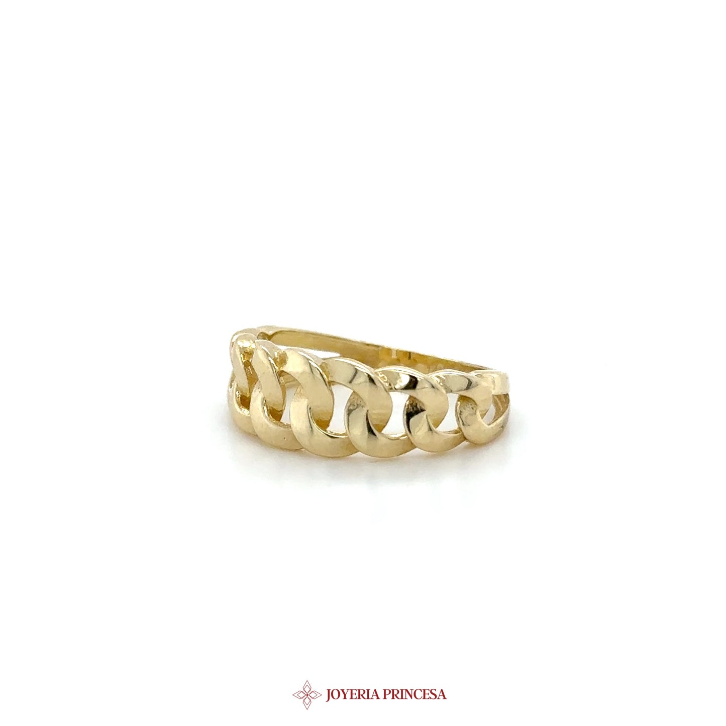 14K Gold Chunky Link Band Ring