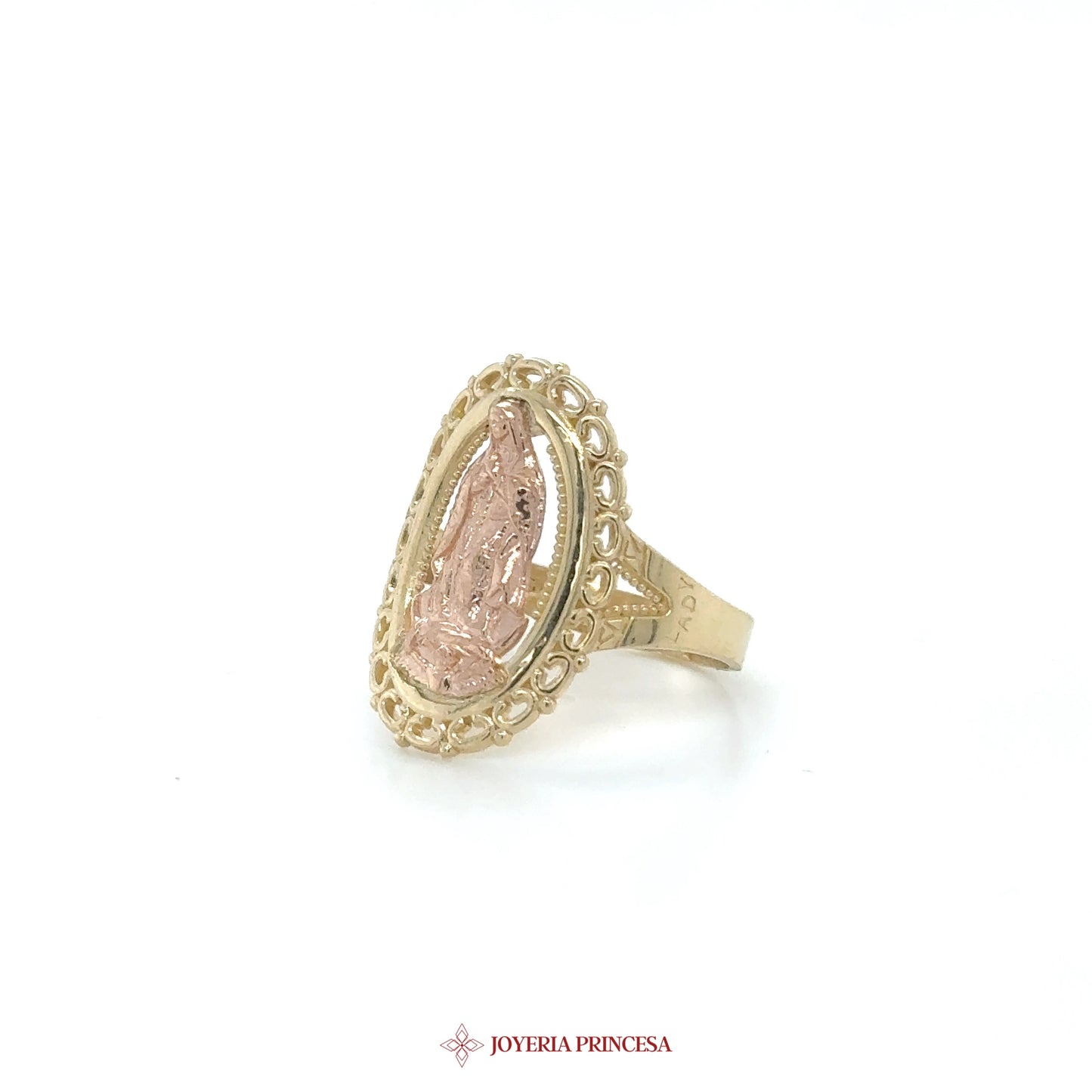 14K Gold Vintage Style Pink Stone Ring
