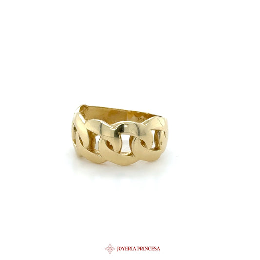 14K Yellow Gold Chain Link Ring