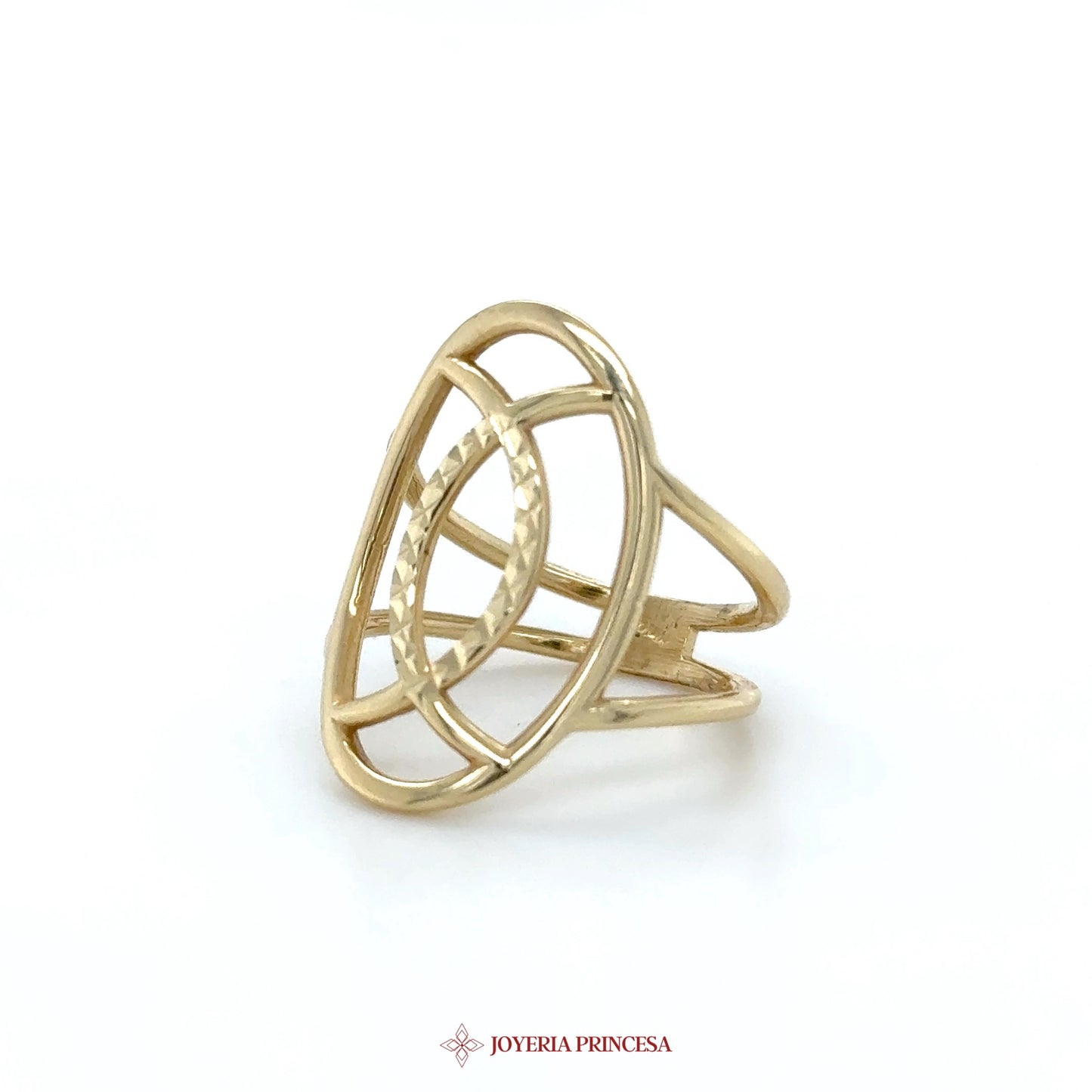 14K Gold Geometric Open Ring