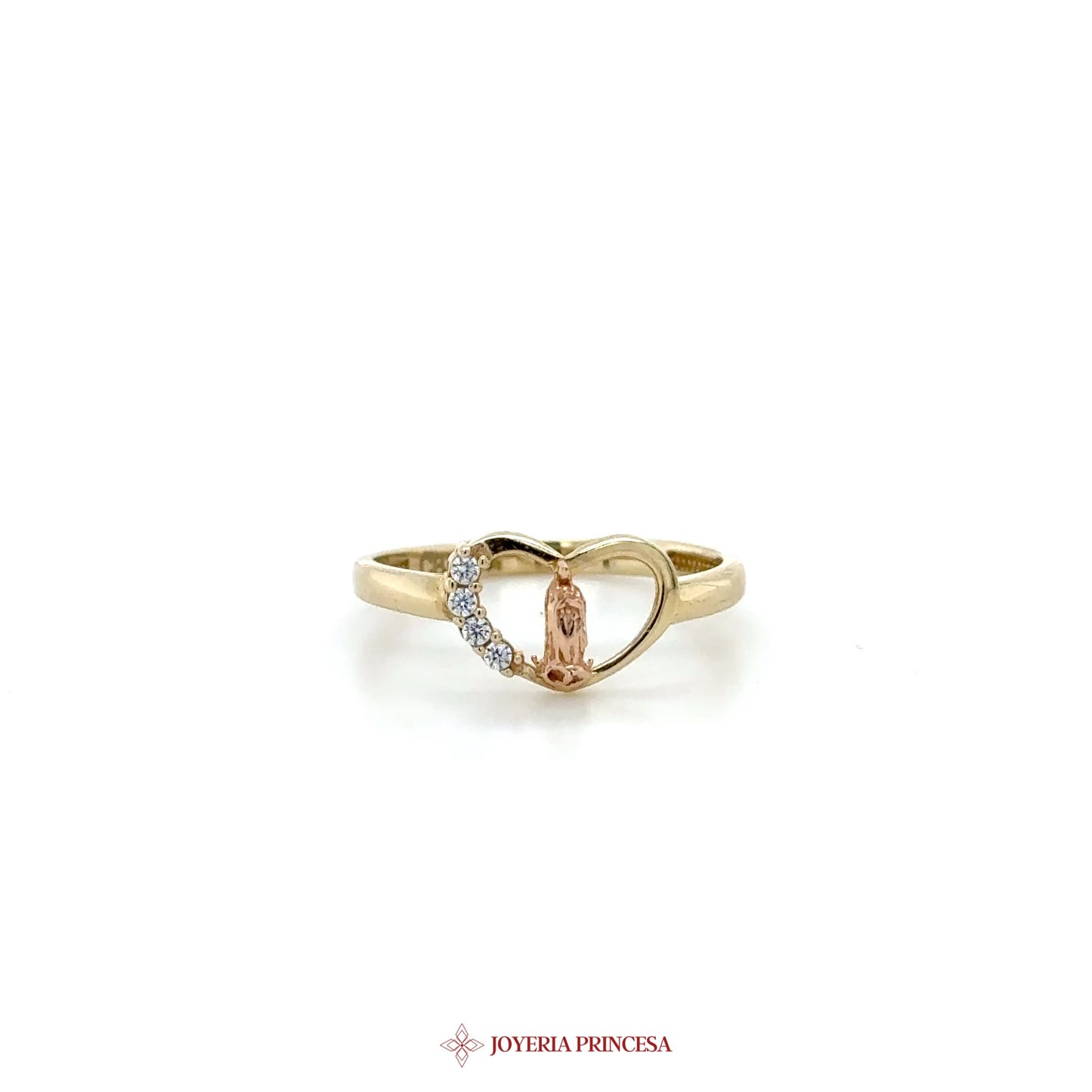 10K Gold Infinity Ring with CZ Stones