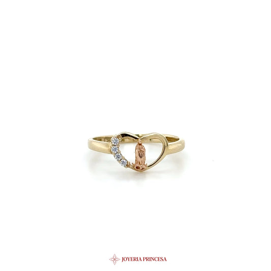 10K Gold Infinity Ring with CZ Stones