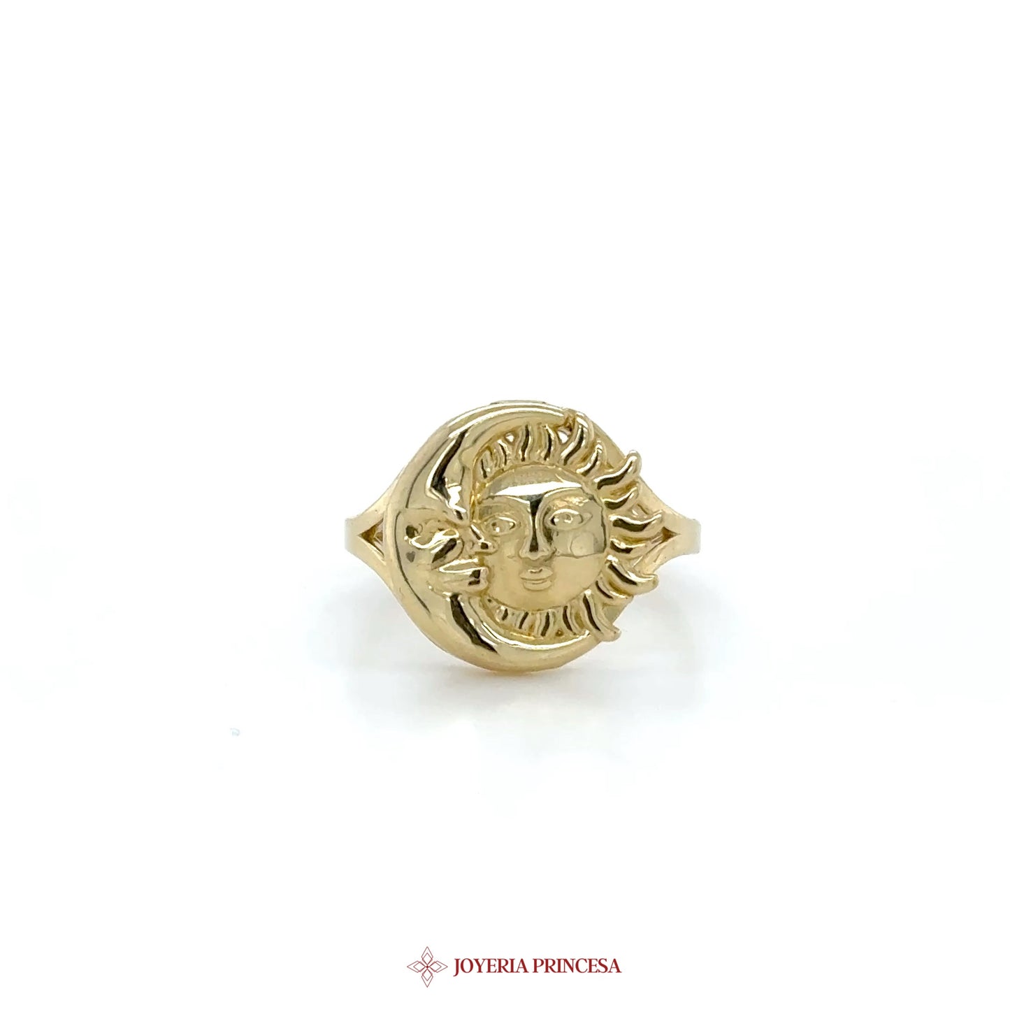 10K Gold Sun and Moon Motif Ring (UN-1301)