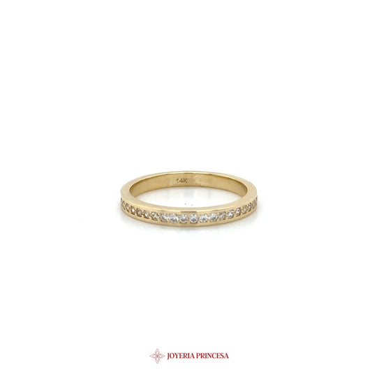 14K Yellow Gold Diamond Eternity Band