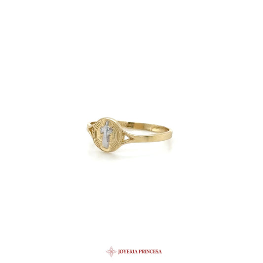 14K Gold Oval Stone Engagement Ring