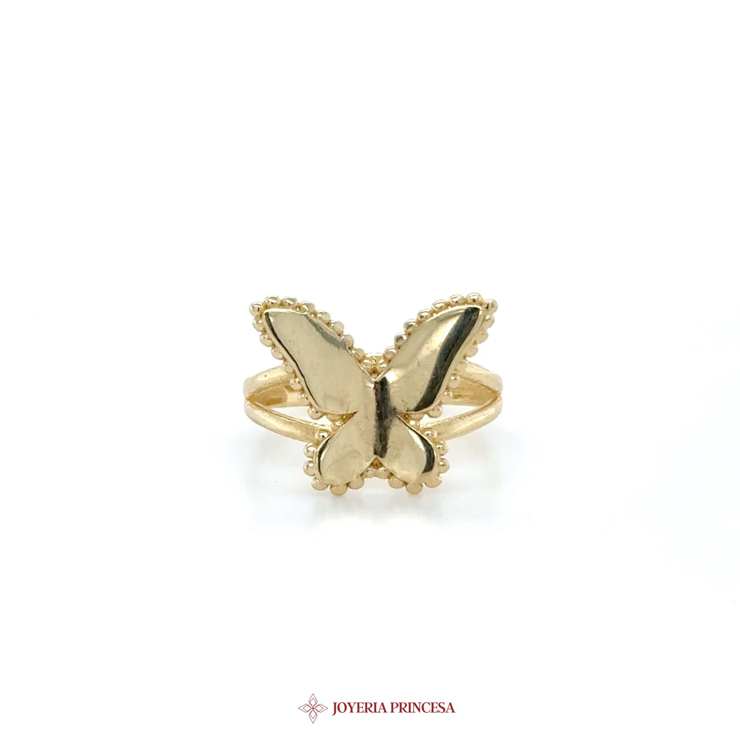 14K Gold Butterfly Motif Ring