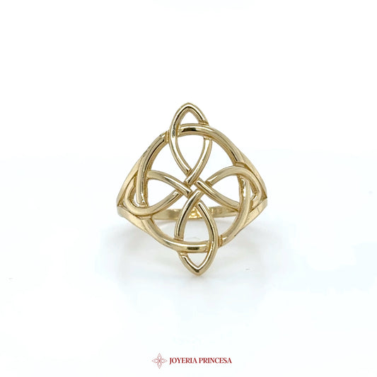 14K Gold Interwoven Knot Ring