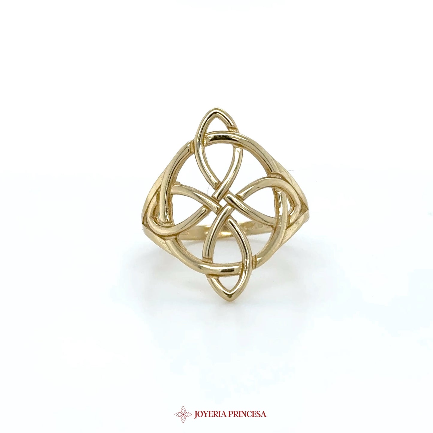 14K Yellow Gold Intertwined Knot Ring