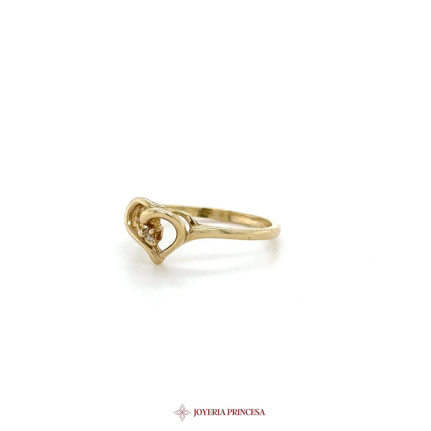 14K Gold Heart Motif Ring (UN-1435)