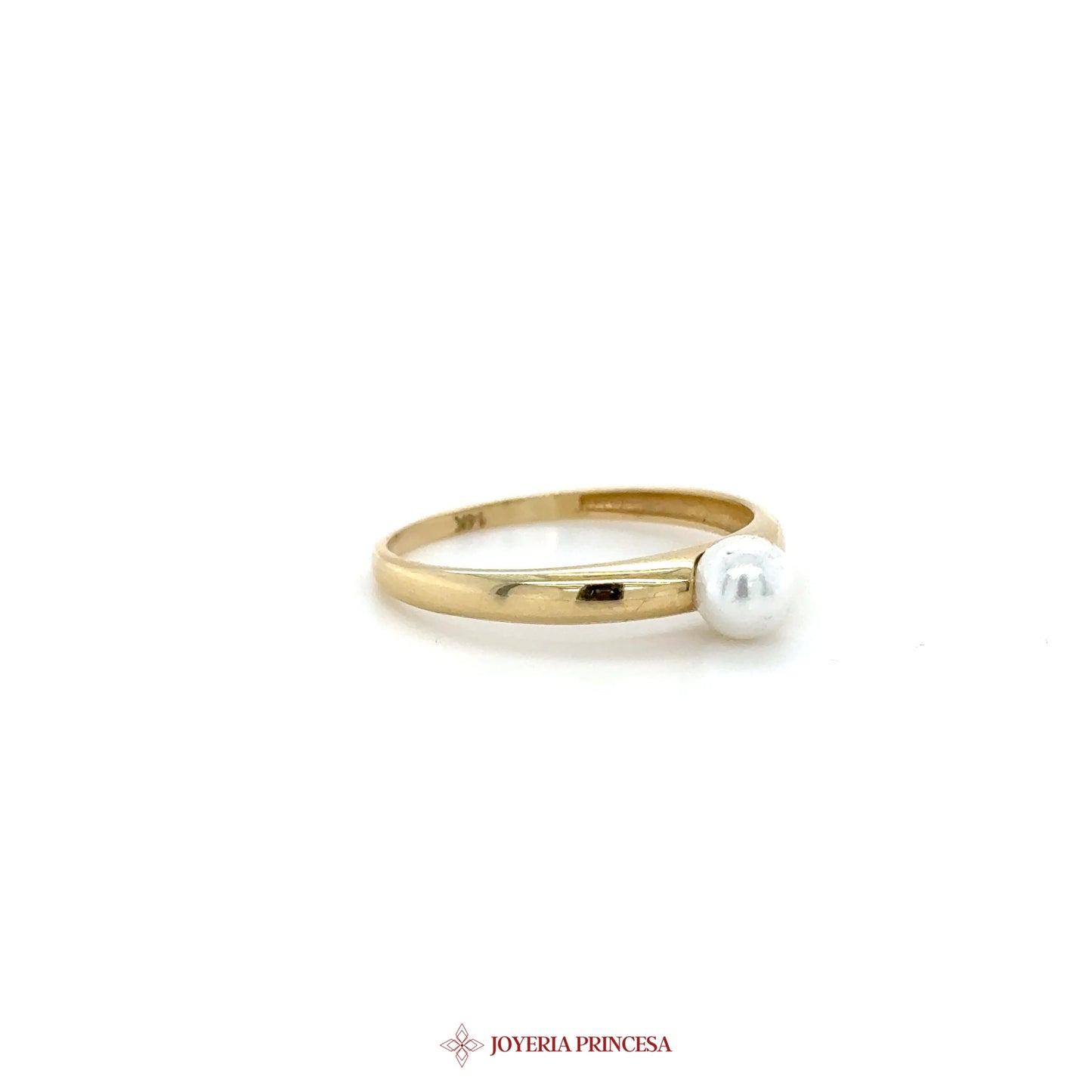 14K Gold Pearl Dangle Ring