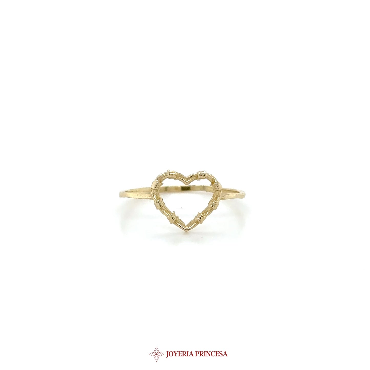 14K Gold Heart Shaped Ring