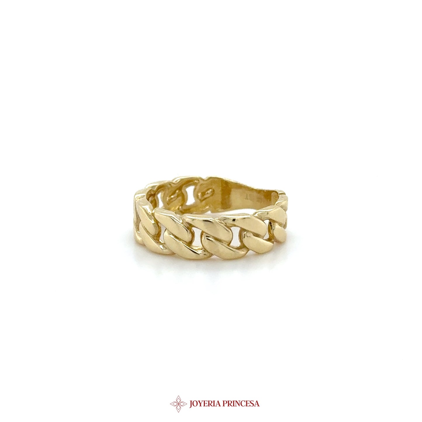14K Yellow Gold Curb Link Band Ring
