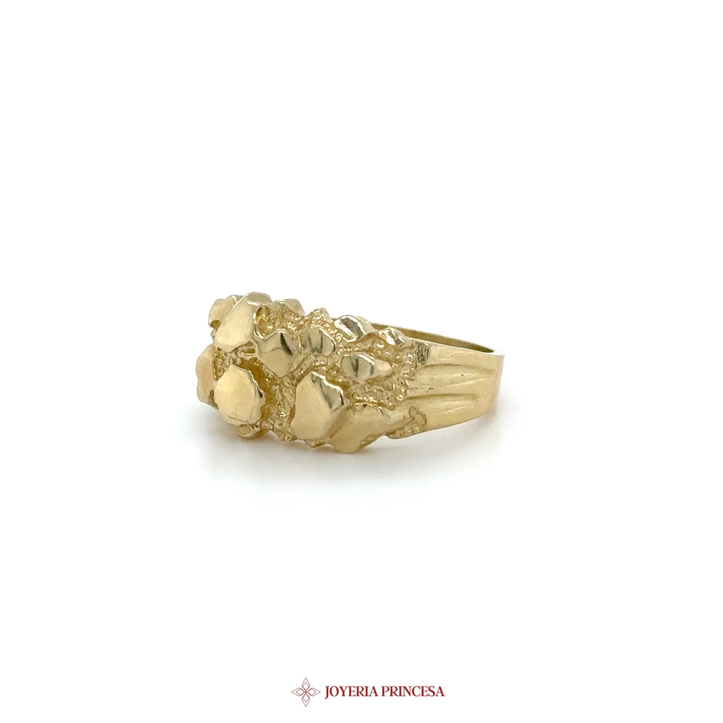 14K Gold Skull Motif Ring with Simulated Stones