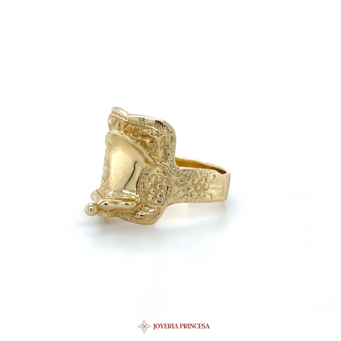 14K Gold Vintage Bell Motif Ring