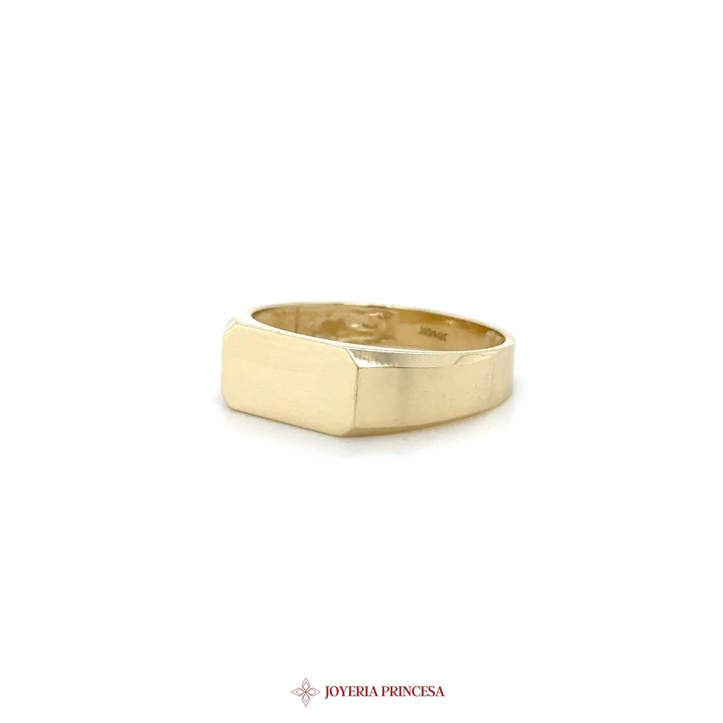 14K Yellow Gold Geometric Band Ring