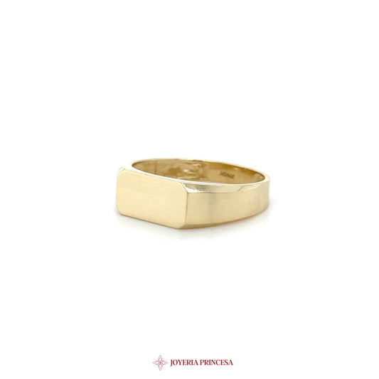 14K Yellow Gold Geometric Band Ring