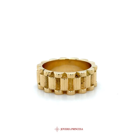 18K Gold Textured Band Ring
