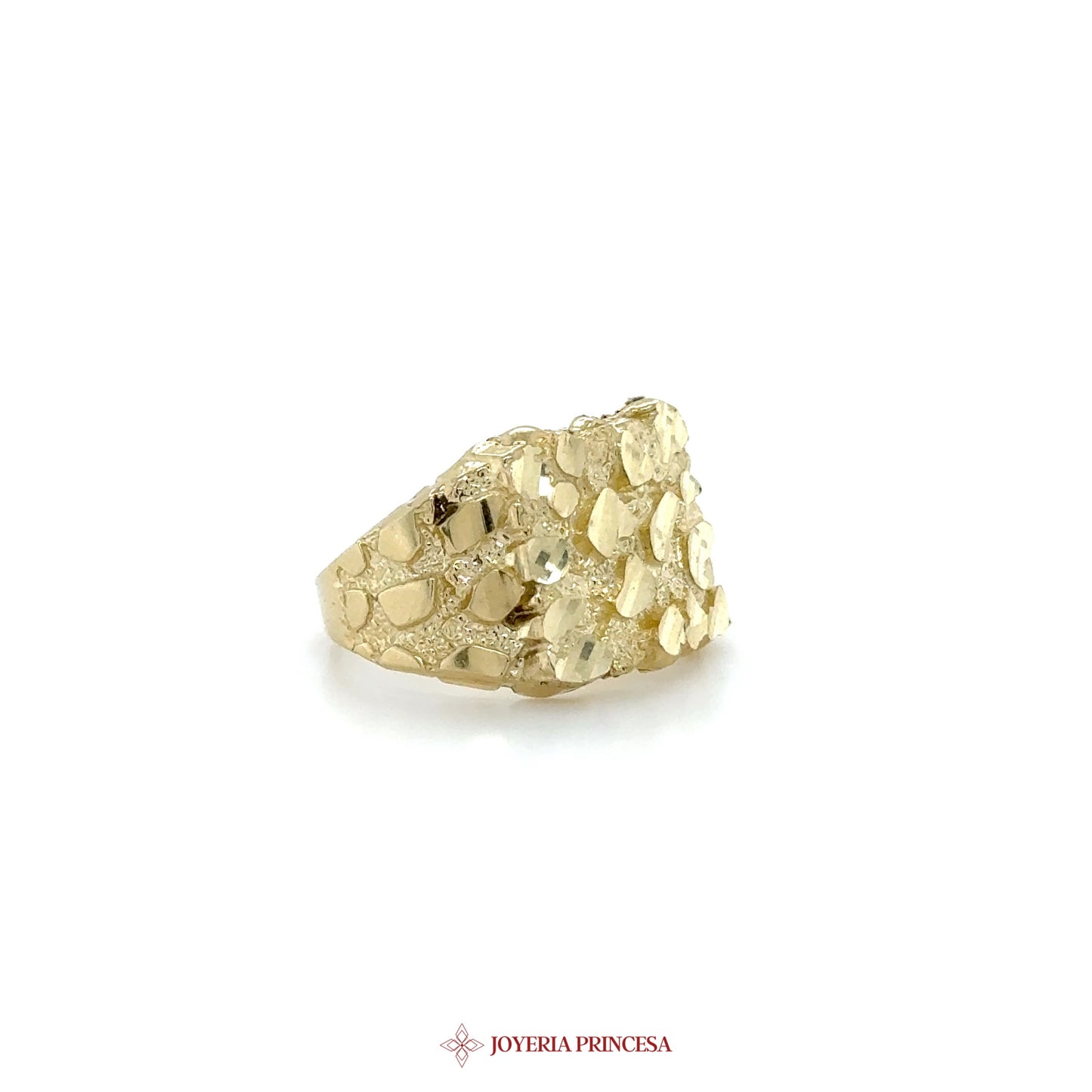 10K Gold Textured Statement Ring