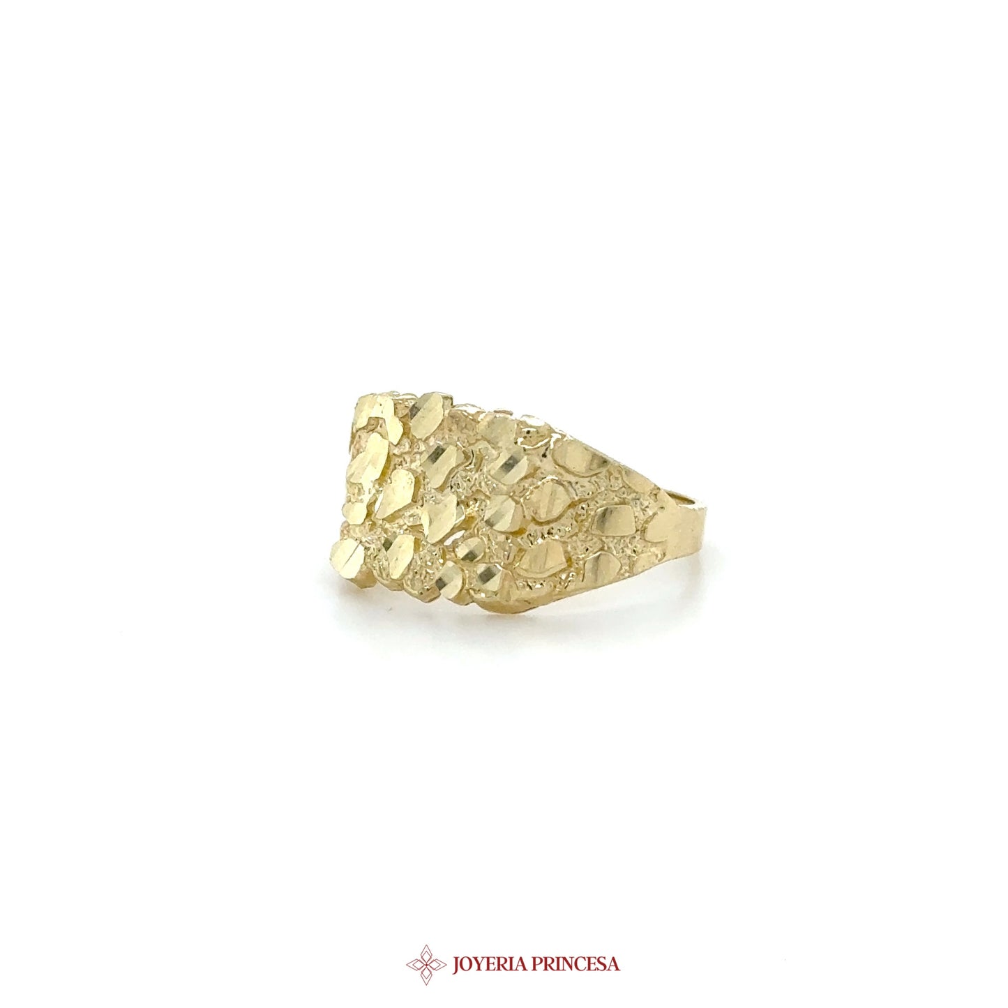Textured Gold Ring with 10K Finish