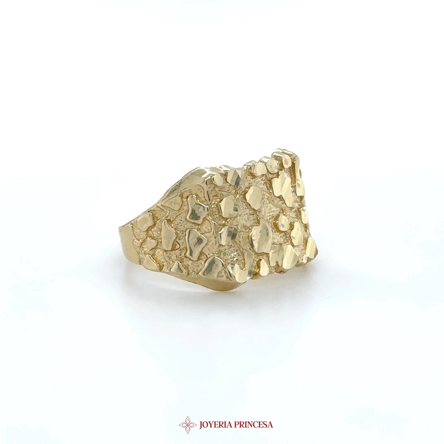 Textured Gold Statement Ring 10K