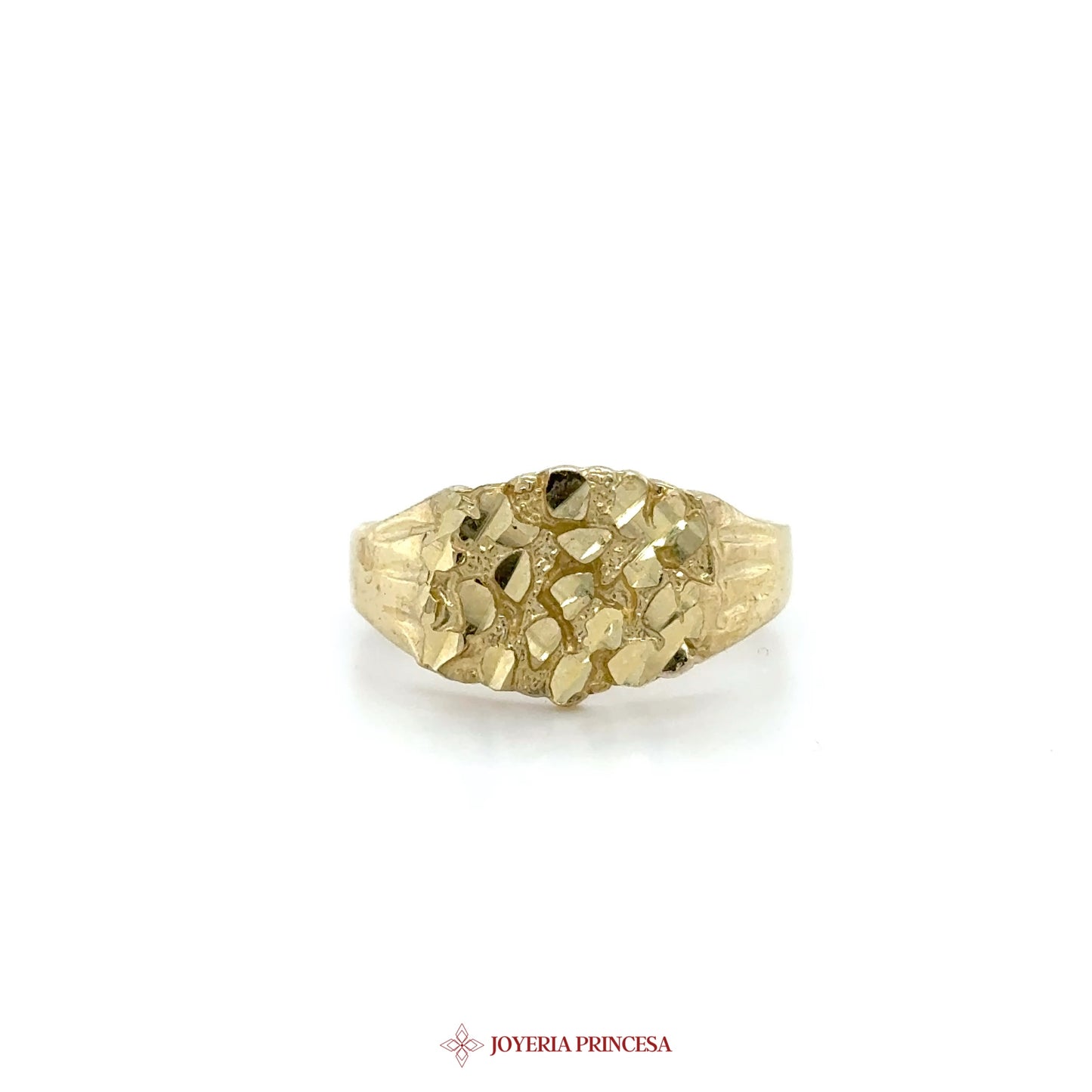 10K Gold Textured Cluster Ring