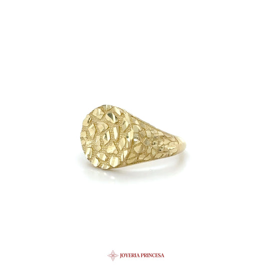 10K Gold Textured Statement Ring (UN-1701)
