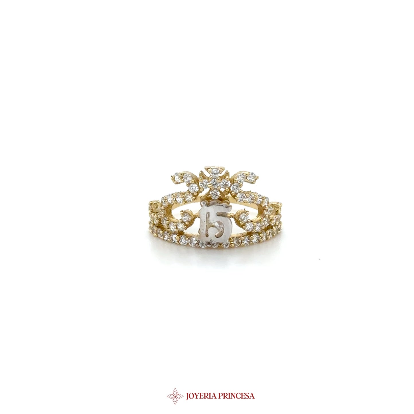 14K Gold Quinceanera Ring with Zirconia Stones (UN-1750)