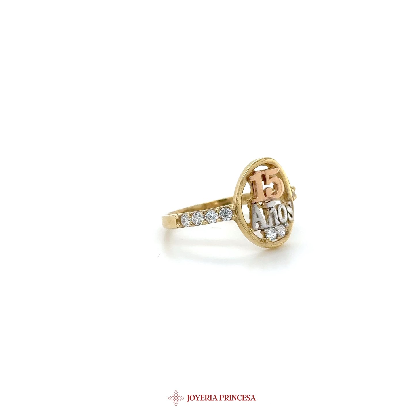 14K Gold Quinceañera Ring with Zirconia Stones (UN-1756)