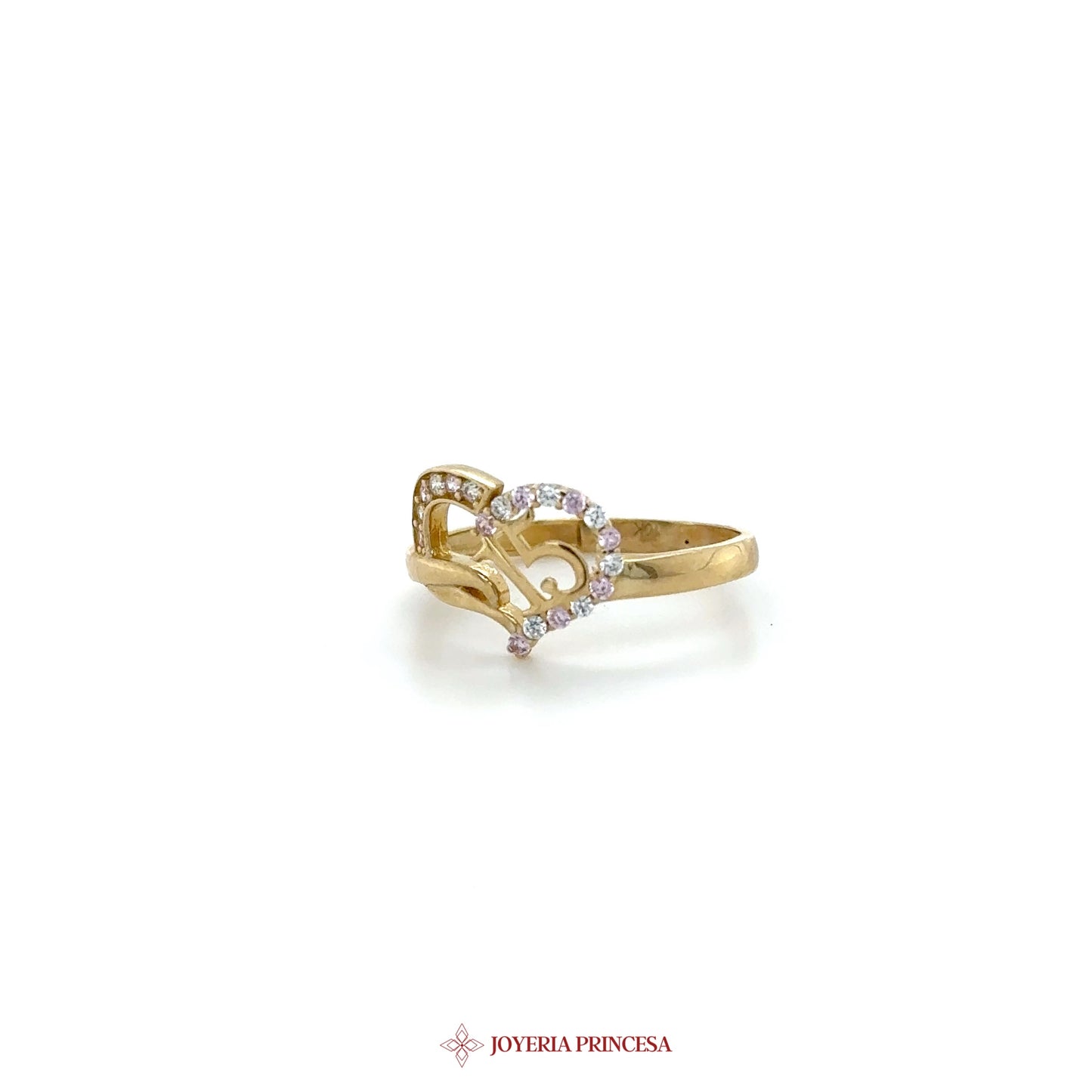 10K Gold Quinceanera Ring with Zirconia Accents (UN-1773)