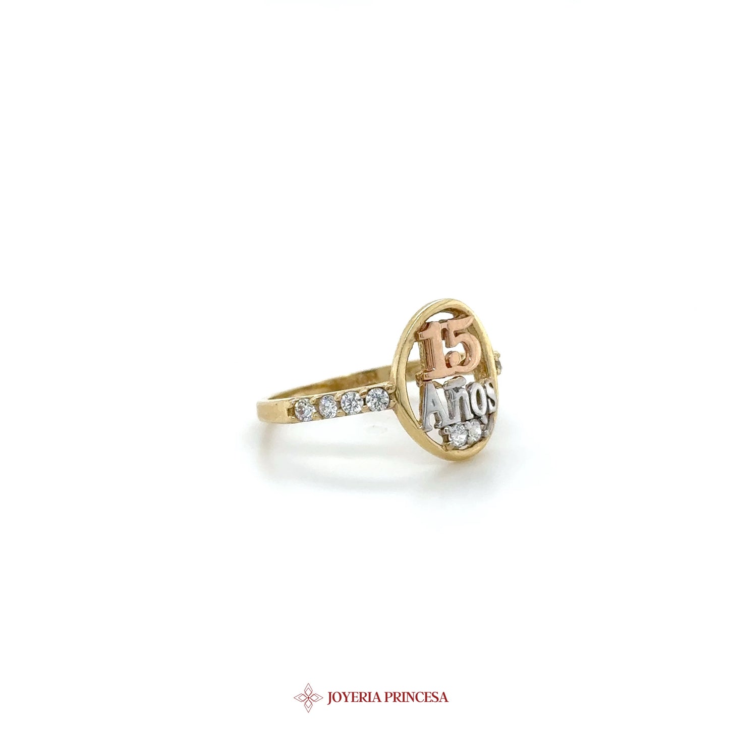 14K Gold Quinceañera Ring with Zirconia Stones (UN-1778)