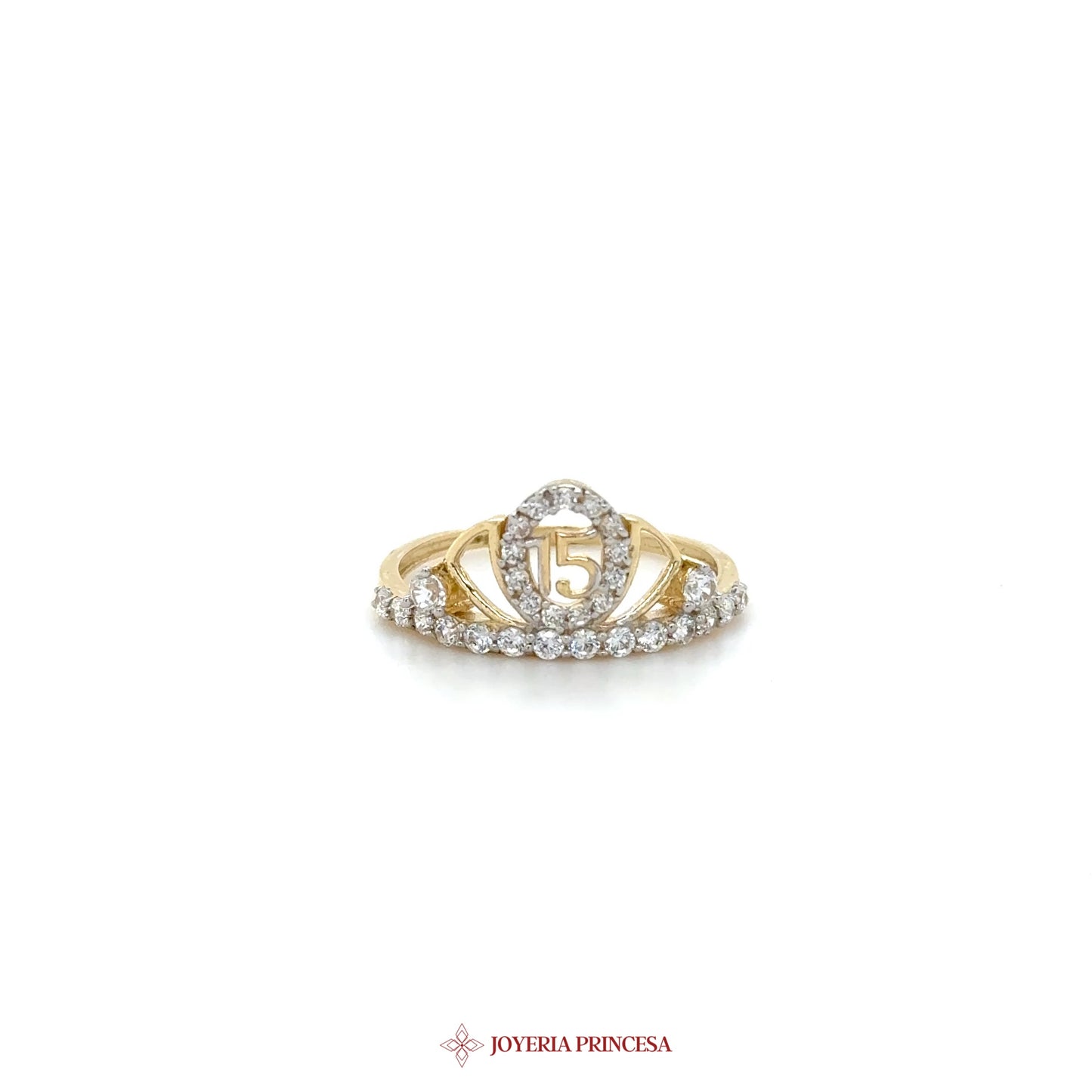 14K Gold Quinceanera Ring with Zirconia Accents (UN-1783)