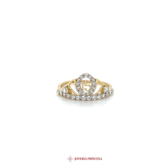 14K Gold Quinceanera Ring with Zirconia Accents (UN-1783)