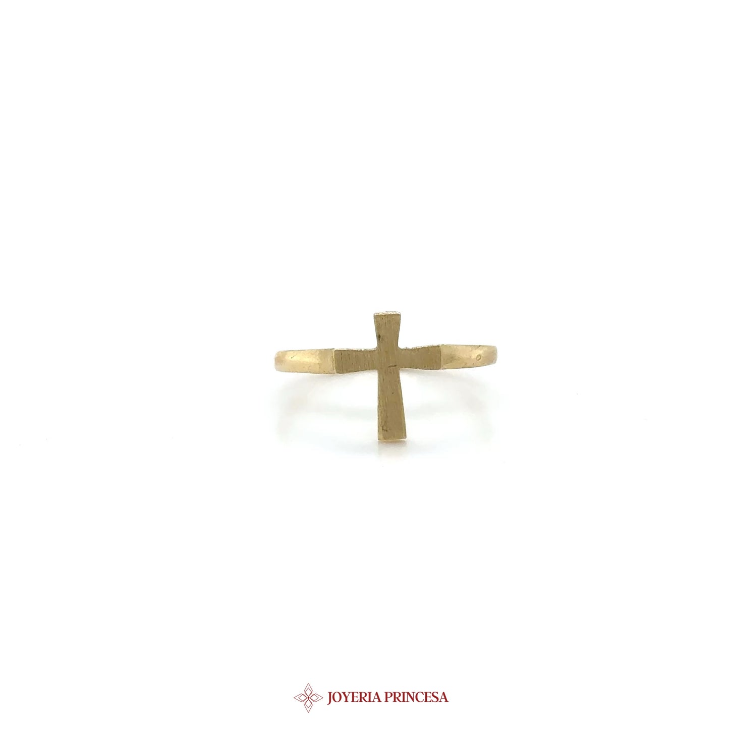 14K Gold Simple Cross Ring