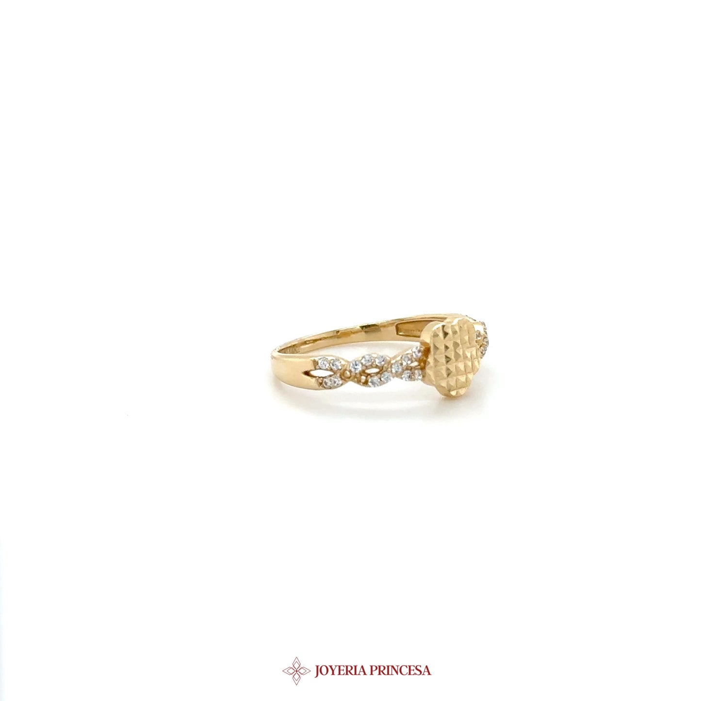 14K Yellow Gold Ring with Zirconias (UN-1832)