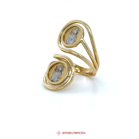 14K Gold Double San Judas Ring