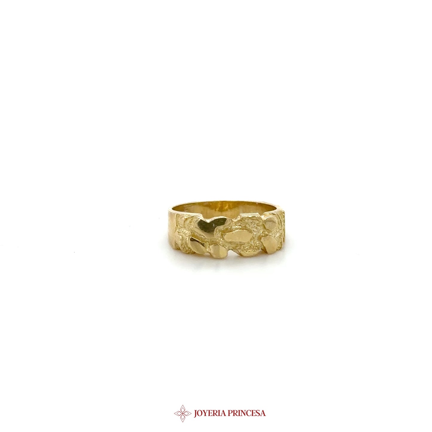 10K Gold Textured Nugget Band Ring