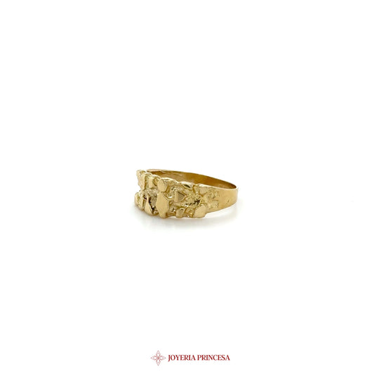 10K Gold Nugget Textured Ring