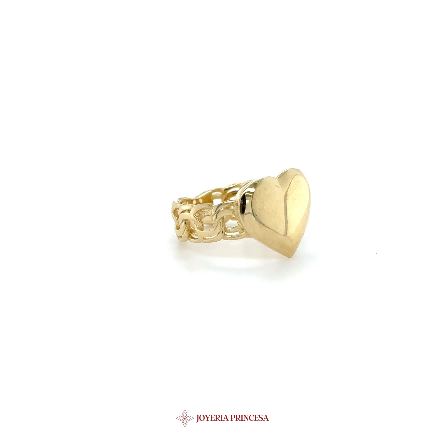 10K Yellow Gold Heart Motif Ring