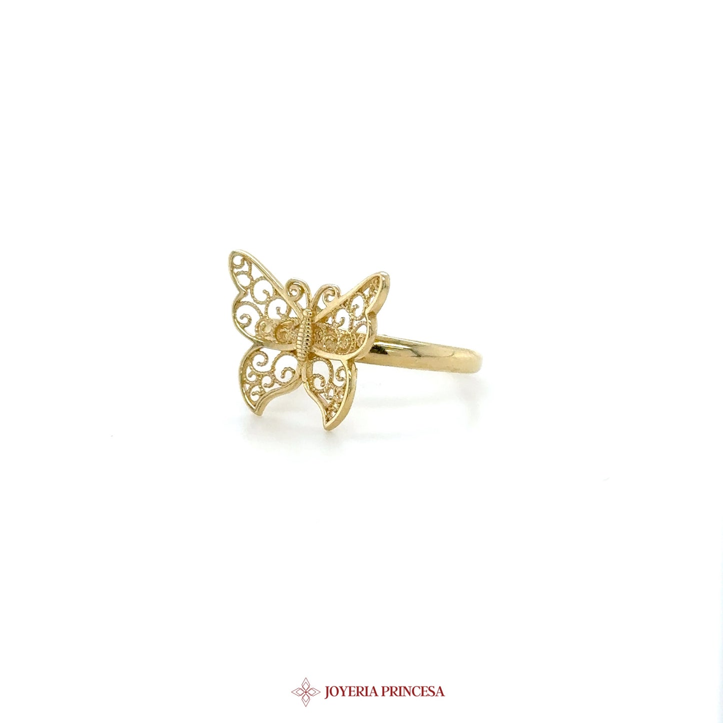 10K Yellow Gold Butterfly Design Ring